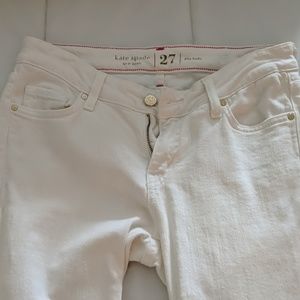 Size 27 Kate Spade white skinny jeans